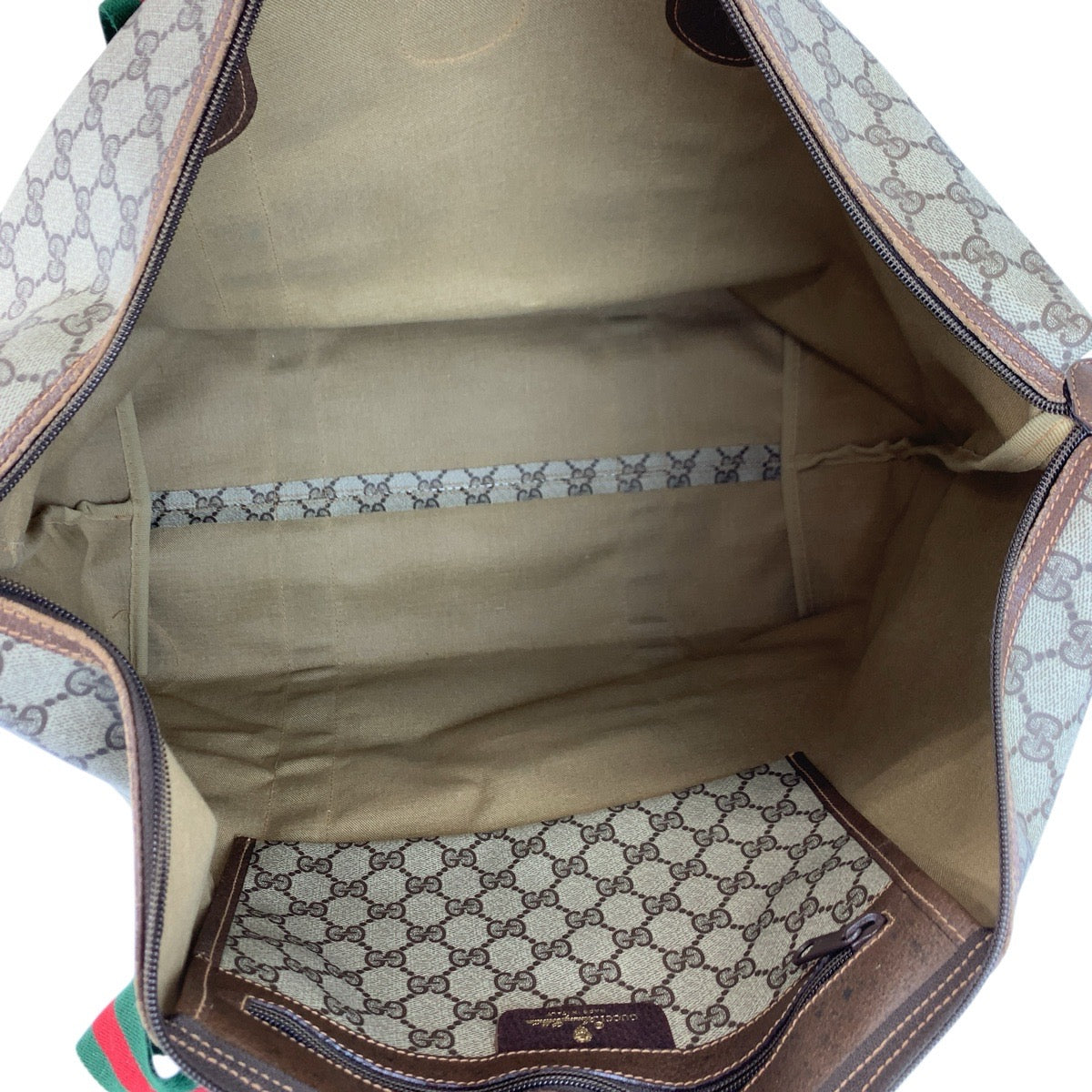 23651
GUCCI グッチ ヴィンテージ シェリーライン ベージュ ブラウン GGスプリームキャンバス 89 19 012 ボストンバッグ ハンドバッグ レディース ABP45