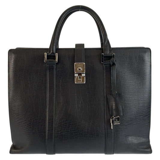 23652
GUCCI グッチ ブラック 黒 シルバー金具 レザー 114262 ビジネスバッグ ブリーフケース メンズ AB35