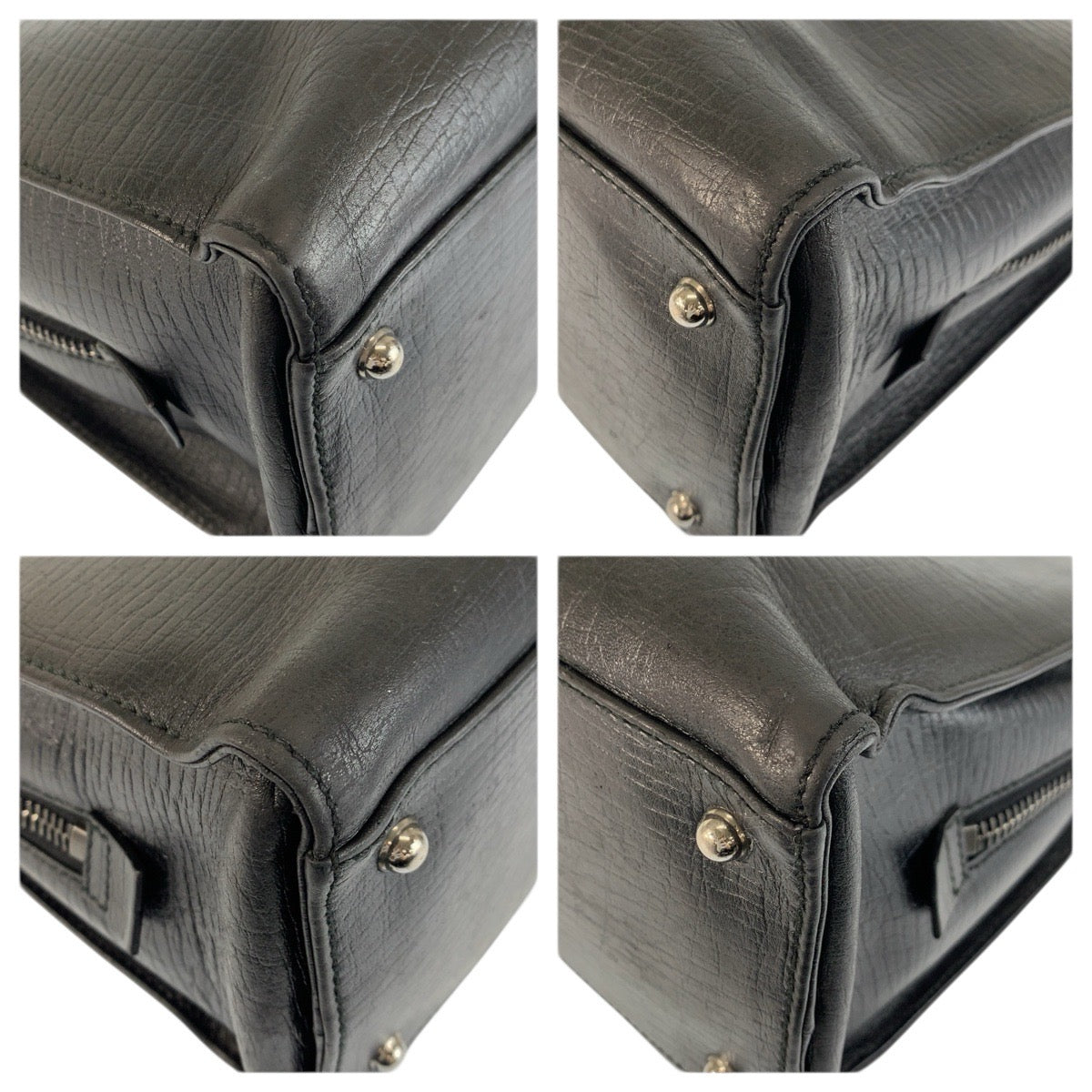 23652
GUCCI グッチ ブラック 黒 シルバー金具 レザー 114262 ビジネスバッグ ブリーフケース メンズ AB35