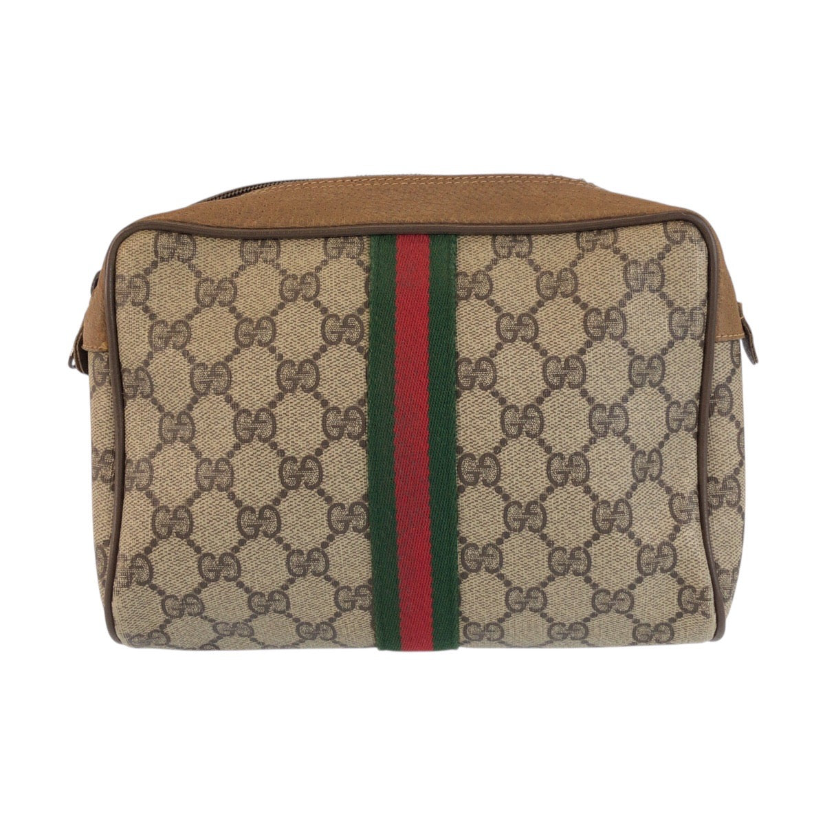 23655
GUCCI グッチ ヴィンテージ シェリーライン ベージュ ブラウン GGスプリームキャンバス / レザー 89 01 012 クラッチバッグ セカンドバッグ メンズ AB16