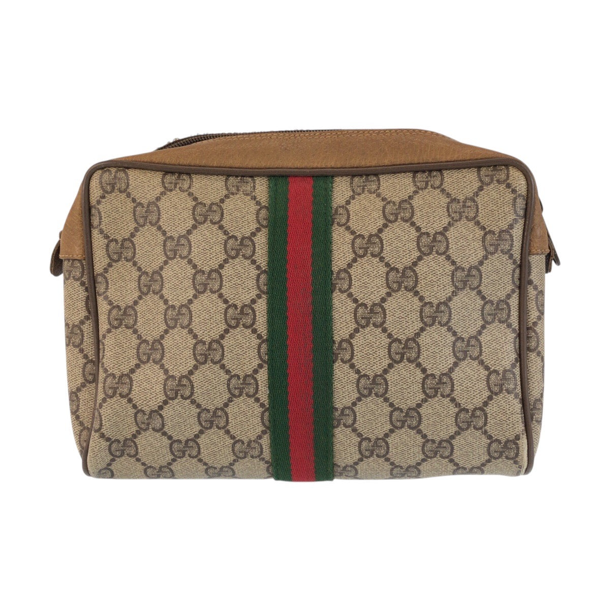 23655
GUCCI グッチ ヴィンテージ シェリーライン ベージュ ブラウン GGスプリームキャンバス / レザー 89 01 012 クラッチバッグ セカンドバッグ メンズ AB16