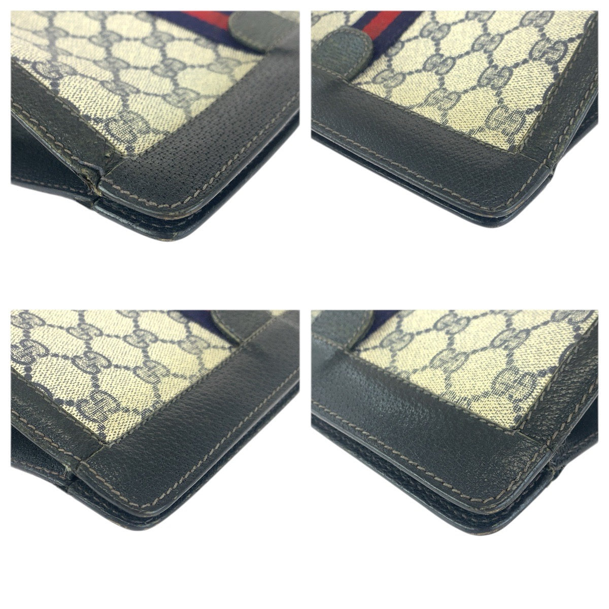 23656
GUCCI グッチ ヴィンテージ シェリーライン ネイビー レッド GGスプリームキャンバス / レザー 67 014 2125 クラッチバッグ セカンドバッグ レディース AB21