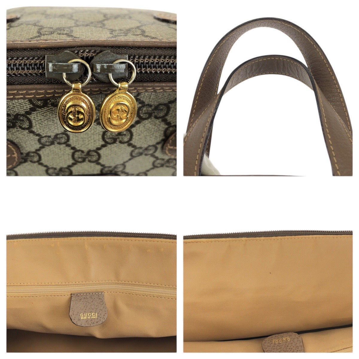 23657
GUCCI グッチ ヴィンテージ オールドグッチ ドーム サッチェルバッグ ベージュ ブラウン ゴールド金具 GGスプリームキャンバス / レザー 000 46 6004 トートバッグ ハンドバッグ レディース ABP37