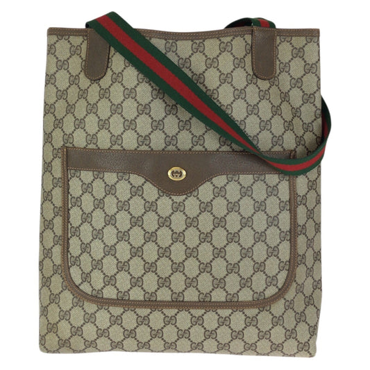 23658
GUCCI グッチ オールドグッチ シェリーライン ベージュ ブラウン GGスプリームキャンバス / レザー 89 02 003 トートバッグ ショルダーバッグ レディース ABP21