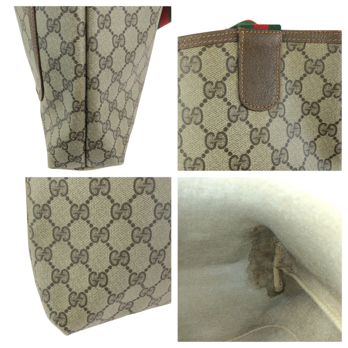 23658
GUCCI グッチ オールドグッチ シェリーライン ベージュ ブラウン GGスプリームキャンバス / レザー 89 02 003 トートバッグ ショルダーバッグ レディース ABP21