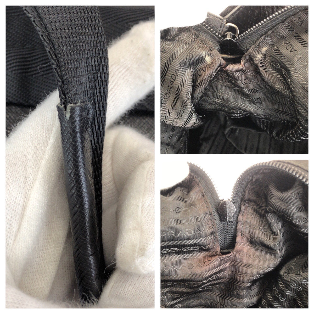 23659
PRADA プラダ テスート サフィアーノ 三角ロゴプレート 2way ブラック 黒 シルバー金具 ナイロン / レザー ボストンバッグ 旅行バッグ 男女兼用 メンズ ABP80