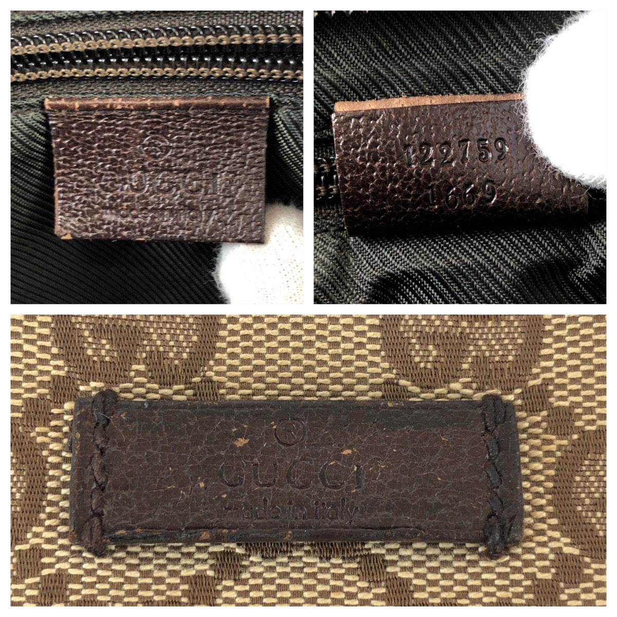 23660
GUCCI グッチ ベージュ ブラウン シルバー金具 GGキャンバス / レザー 122759 ショルダーバッグ メッセンジャーバッグ レディース ABP37
