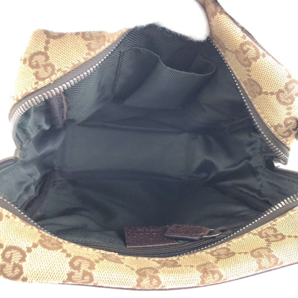 23660
GUCCI グッチ ベージュ ブラウン シルバー金具 GGキャンバス / レザー 122759 ショルダーバッグ メッセンジャーバッグ レディース ABP37