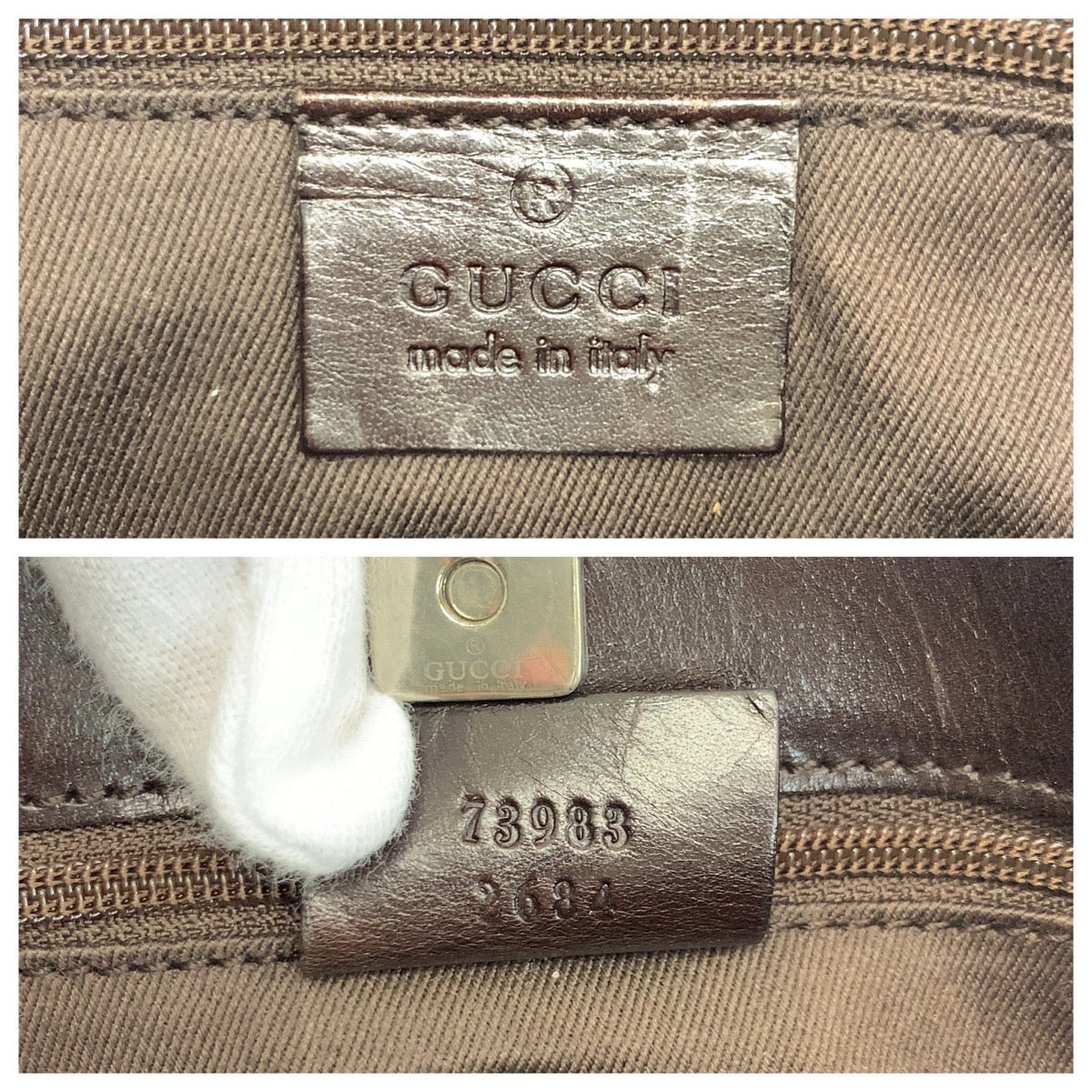 23661
GUCCI グッチ ブラウン GGキャンバス / レザー 73983 トートバッグ ショルダーバッグ レディース A49