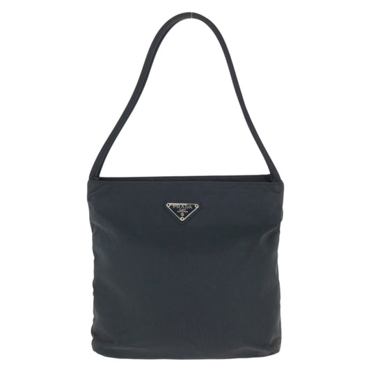 23665
PRADA プラダ テスート 三角ロゴプレート ブラック 黒 シルバー金具 ナイロン トートバッグ ショルダーバッグ レディース ABP35
