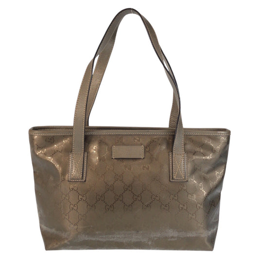 23666
GUCCI グッチ GGインプリメ ブラウン ブロンズ PVC 211138 トートバッグ ショルダーバッグ レディース AB35