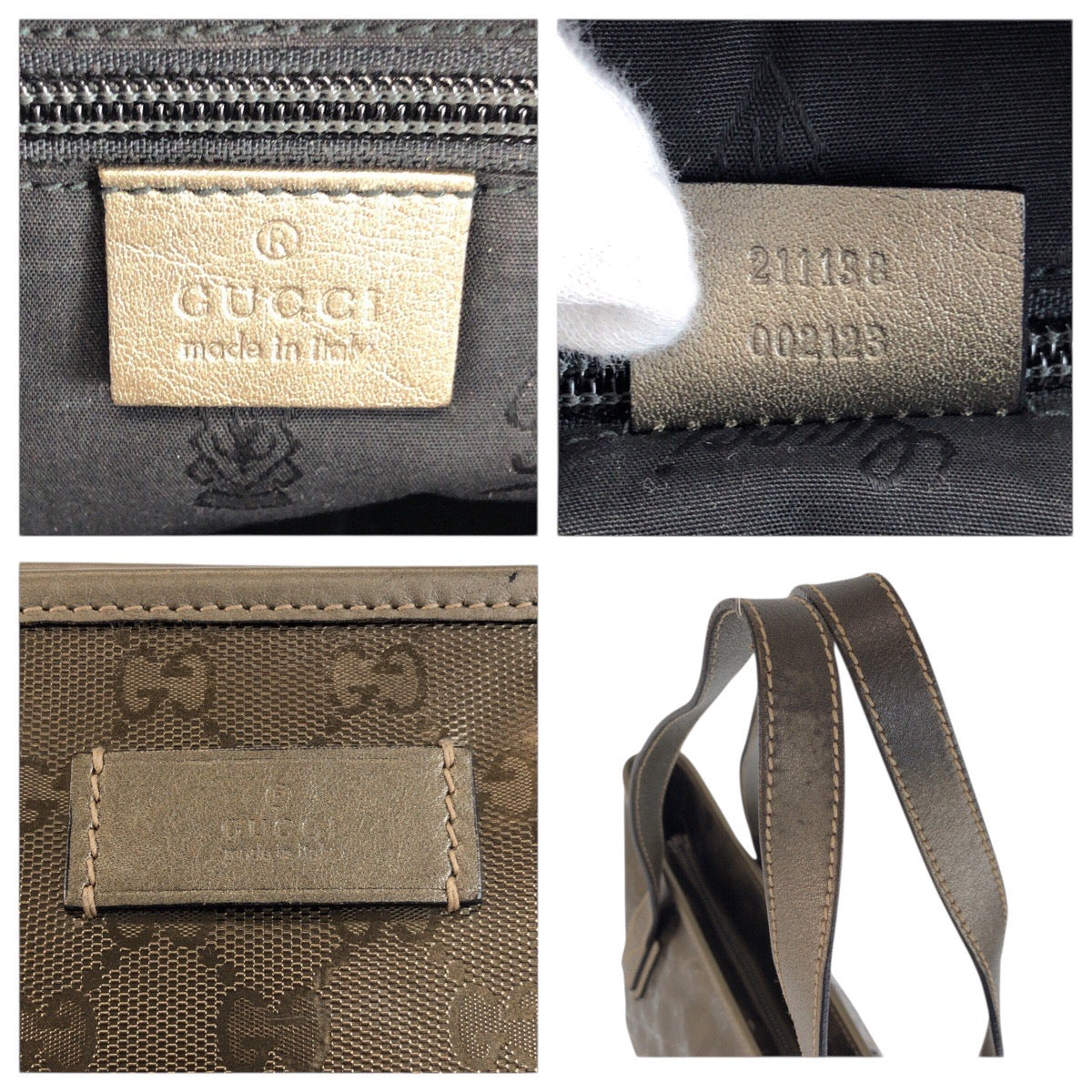 23666
GUCCI グッチ GGインプリメ ブラウン ブロンズ PVC 211138 トートバッグ ショルダーバッグ レディース AB35