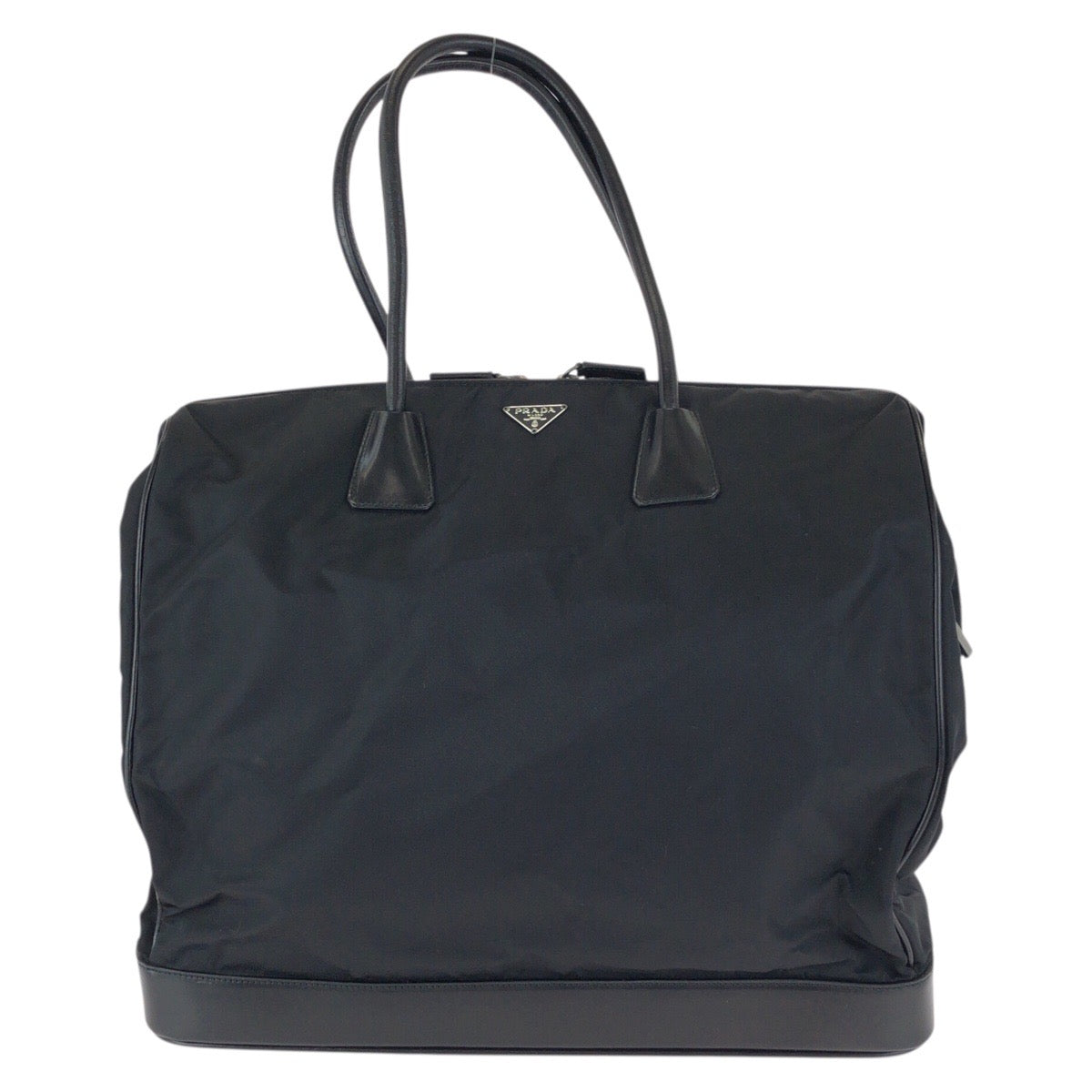 23667
PRADA プラダ テスート 三角ロゴプレート ブラック 黒 シルバー金具 ナイロン / レザー トートバッグ ハンドバッグ レディース ABP49