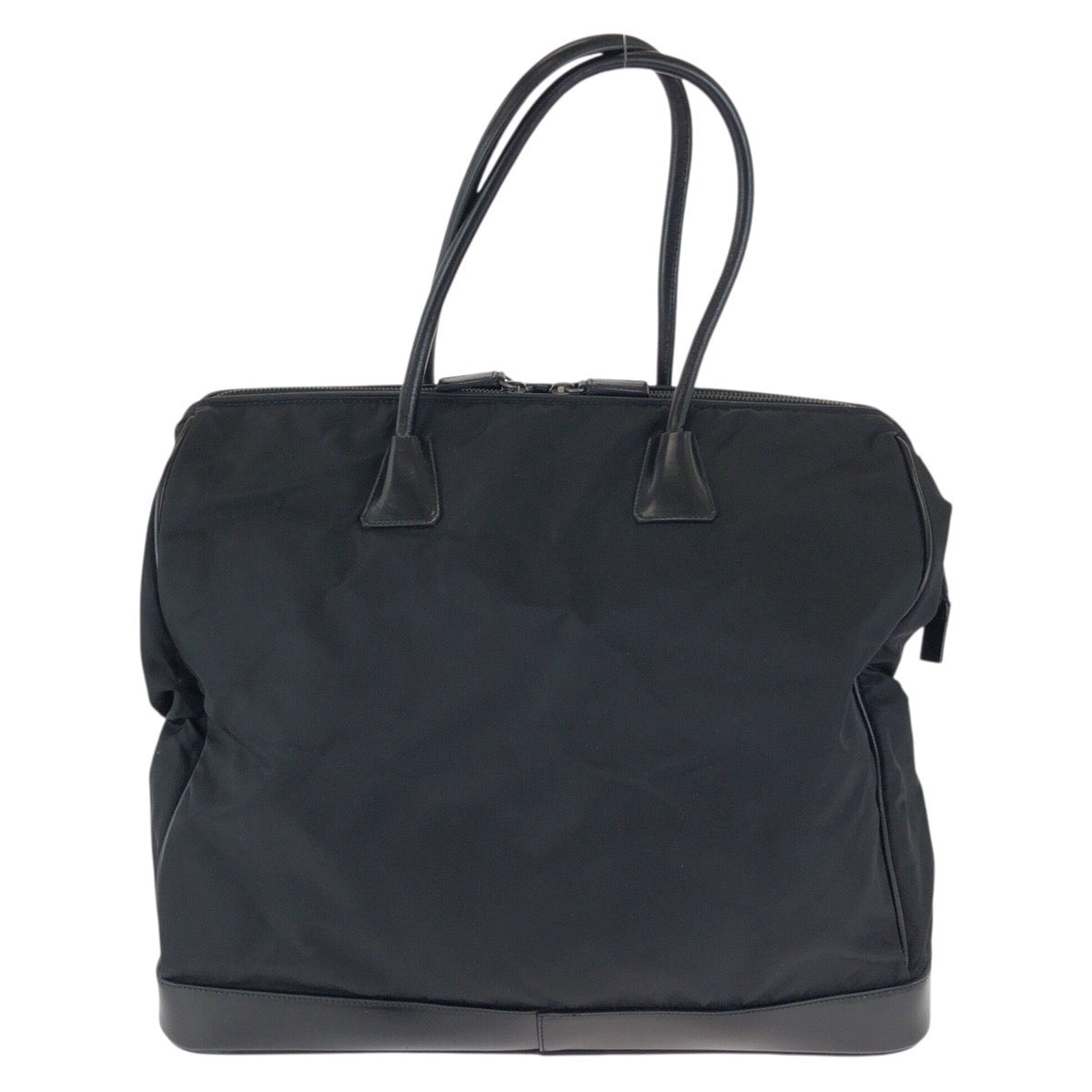 23667
PRADA プラダ テスート 三角ロゴプレート ブラック 黒 シルバー金具 ナイロン / レザー トートバッグ ハンドバッグ レディース ABP49