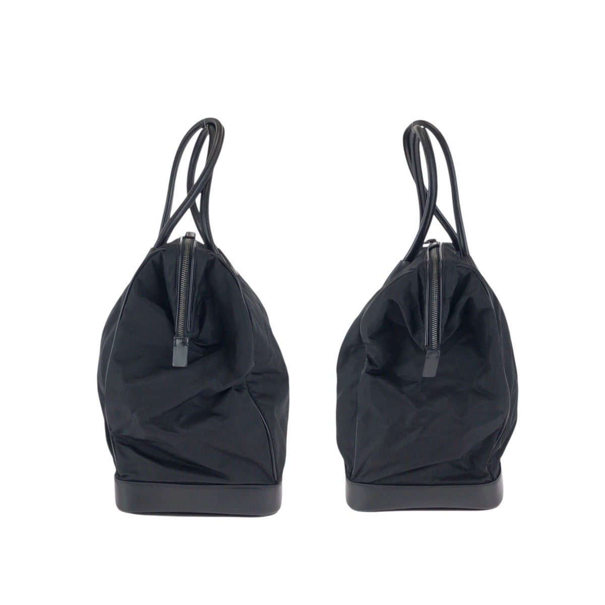 23667
PRADA プラダ テスート 三角ロゴプレート ブラック 黒 シルバー金具 ナイロン / レザー トートバッグ ハンドバッグ レディース ABP49