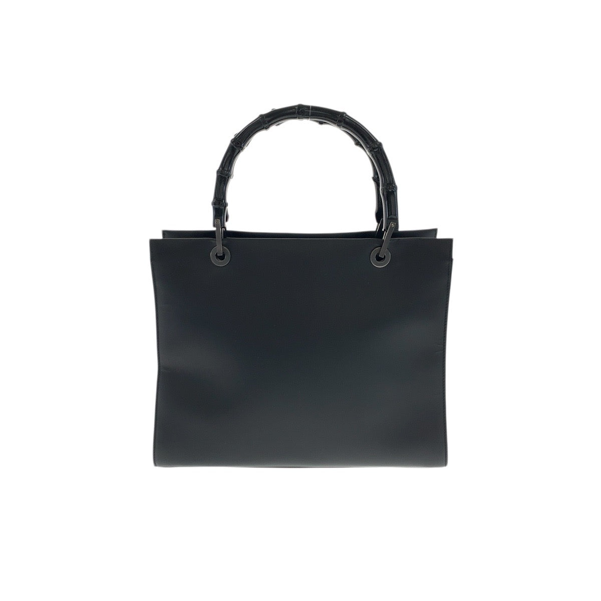 23670
GUCCI グッチ バンブー ブラック 黒 シルバー金具 レザー 002 1016 ハンドバッグ トートバッグ レディース ABP37