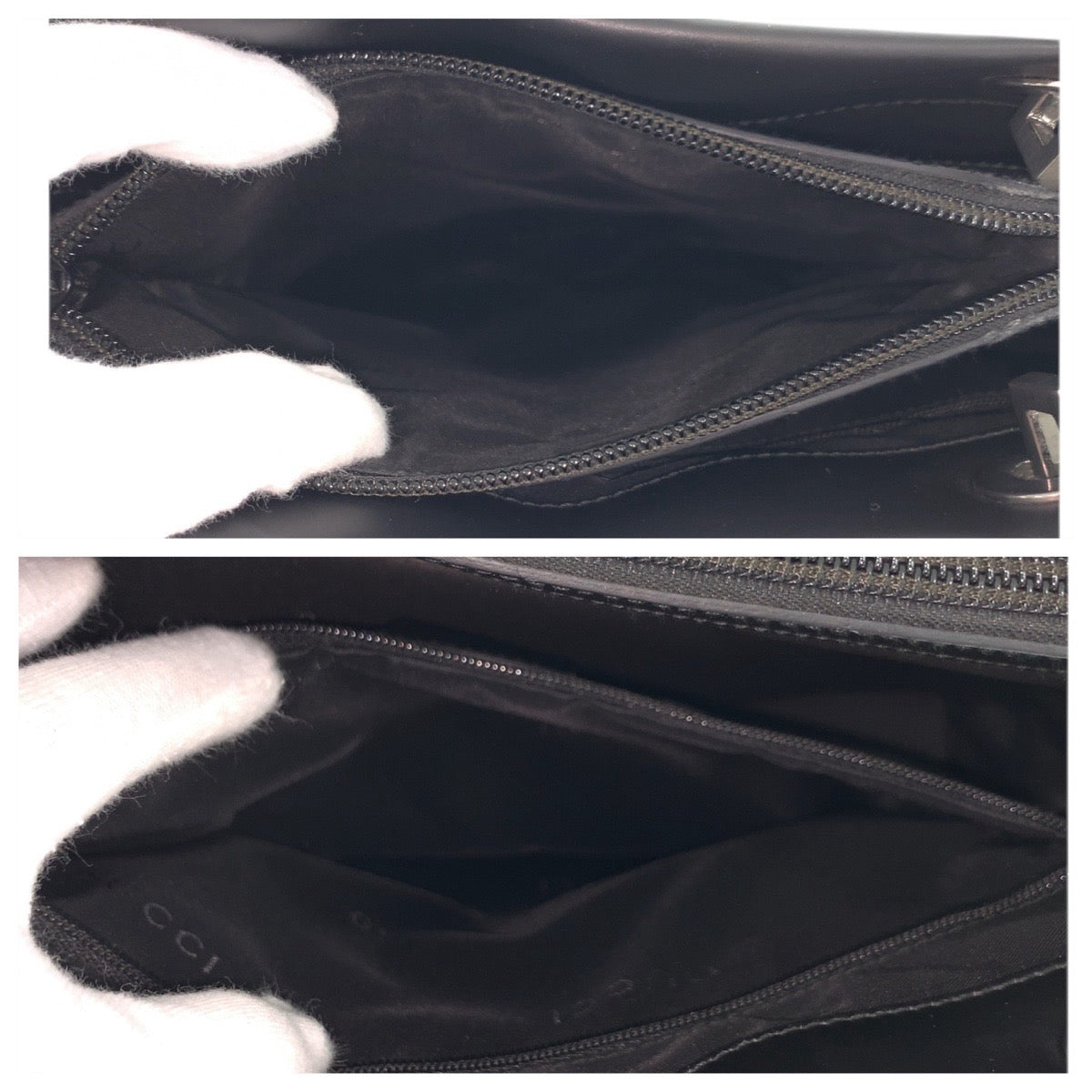 23670
GUCCI グッチ バンブー ブラック 黒 シルバー金具 レザー 002 1016 ハンドバッグ トートバッグ レディース ABP37