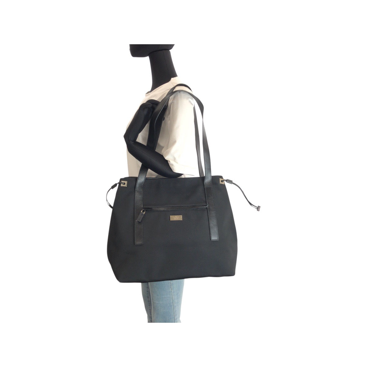 23671
GUCCI グッチ ブラック 黒 シルバー金具 ナイロン / レザー 019 0493 トートバッグ ショルダーバッグ レディース ABP37
