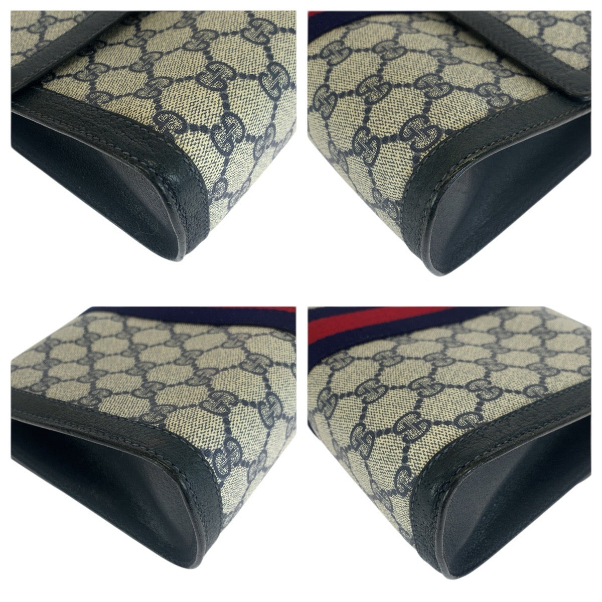23672
GUCCI グッチ シェリーライン ネイビー レッド GGスプリームキャンバス / レザー 67 014 3087 クラッチバッグ セカンドバッグ レディース AB21