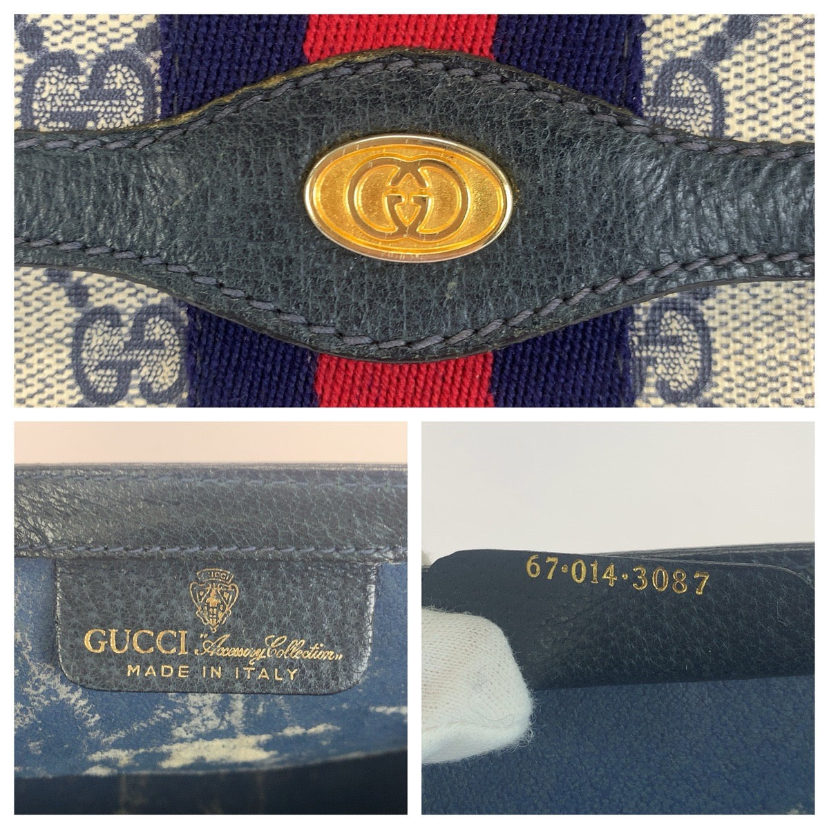 23672
GUCCI グッチ シェリーライン ネイビー レッド GGスプリームキャンバス / レザー 67 014 3087 クラッチバッグ セカンドバッグ レディース AB21