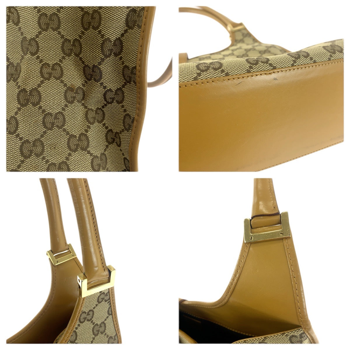 23673
GUCCI グッチ ジャッキー ベージュ ライトブラウン ゴールド金具 GGキャンバス / レザー 002 1067 ショルダーバッグ ハンドバッグ レディース ABP56