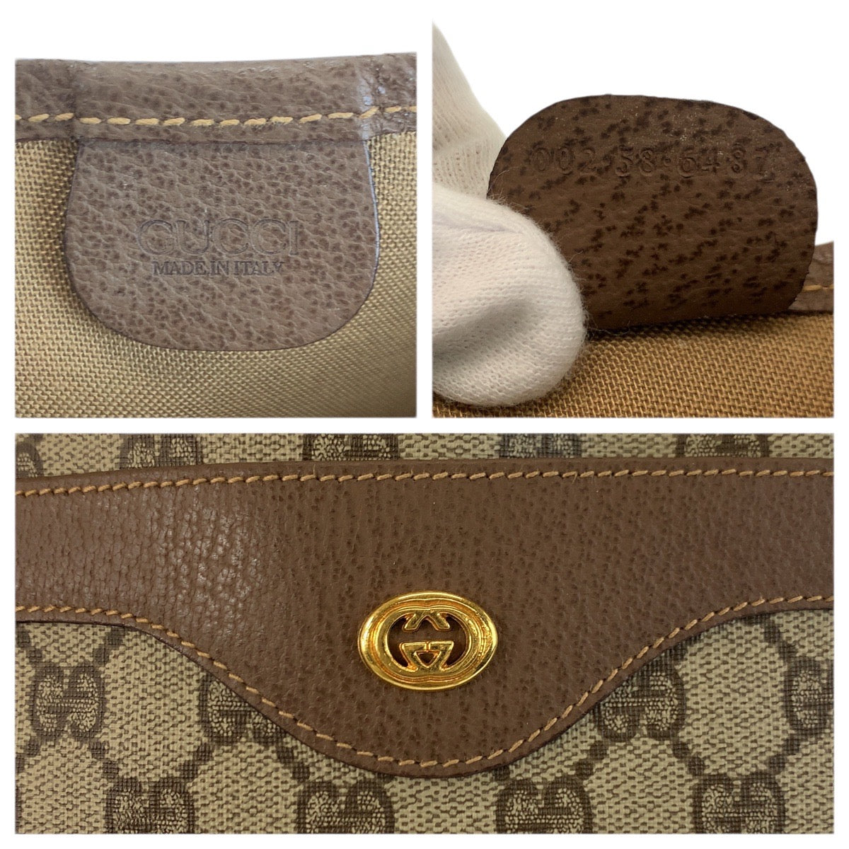23674
GUCCI グッチ シェリーライン ベージュ ブラウン ゴールド金具 GGスプリームキャンバス 002 58 6487 トートバッグ ショルダーバッグ レディース ABP30