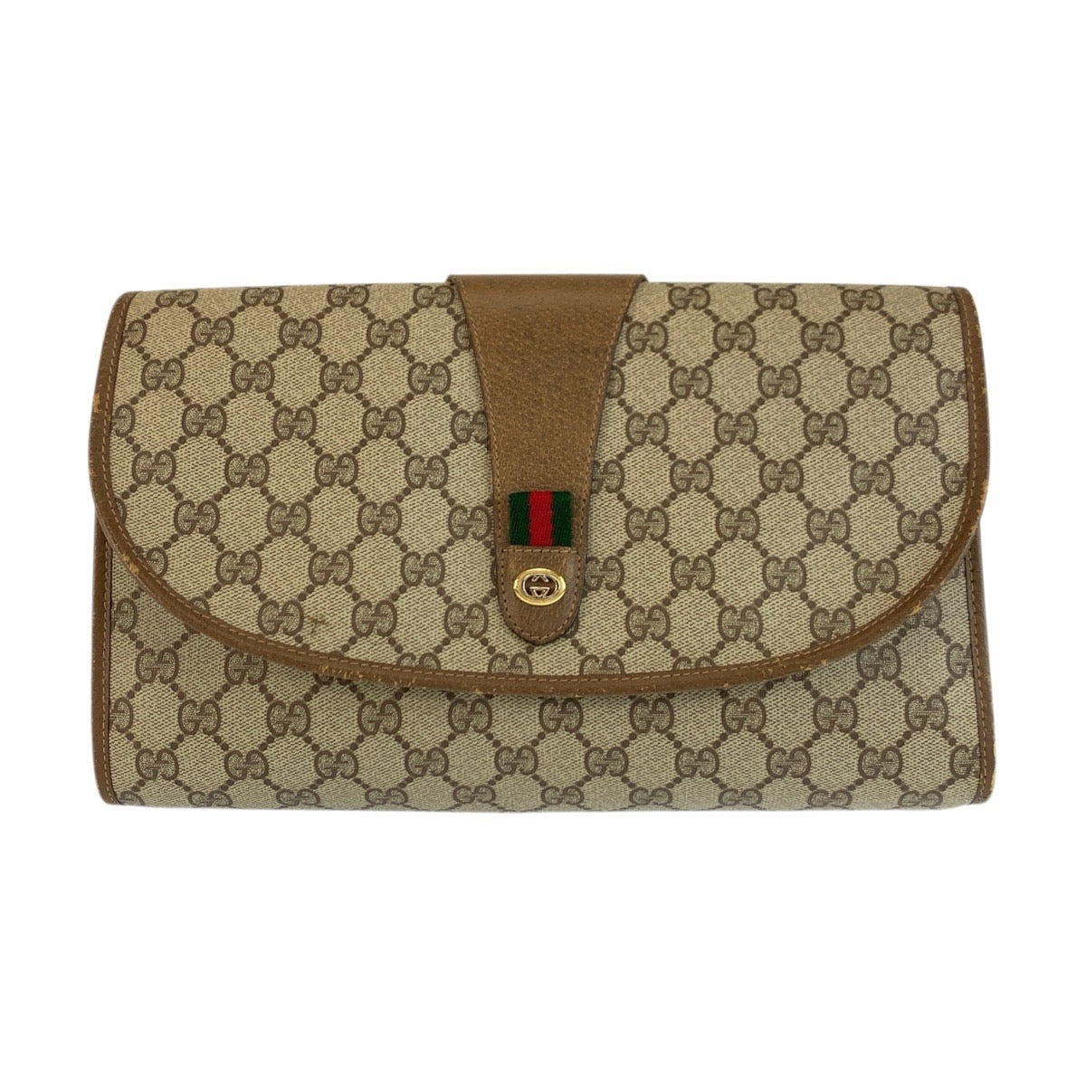 23676
GUCCI グッチ ヴィンテージ シェリーライン ベージュ ブラウン GGスプリームキャンバス 89 01 031 クラッチバッグ セカンドバッグ メンズ AB28