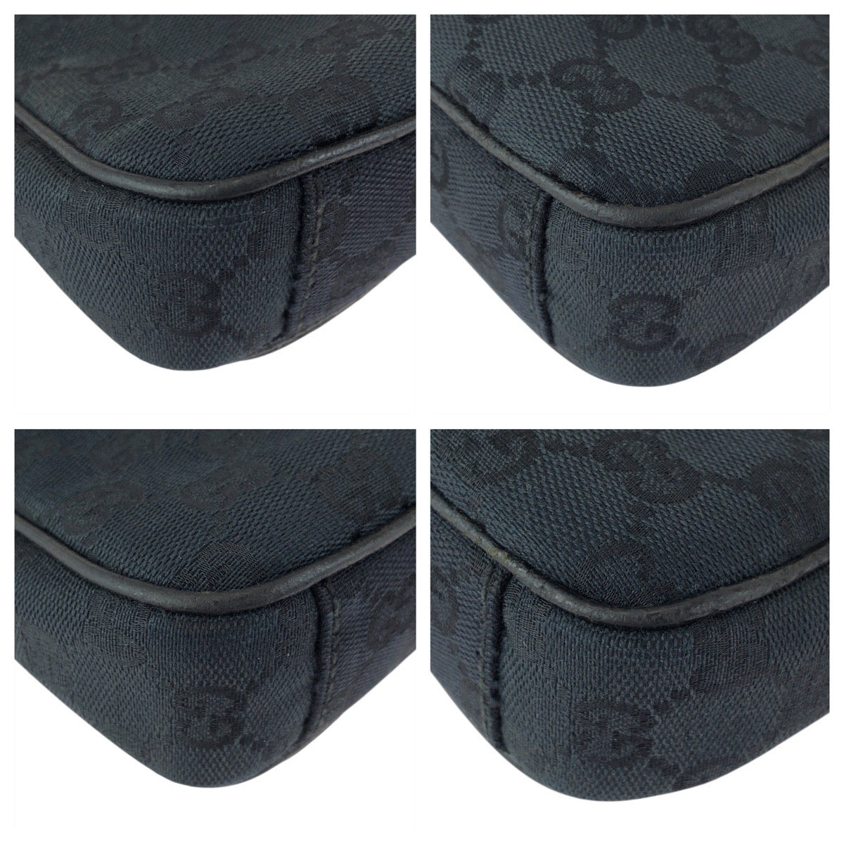 23678
GUCCI グッチ ブラック 黒 シルバー金具 GGキャンバス / レザー 92551 ショルダーバッグ メッセンジャーバッグ メンズ ABP42