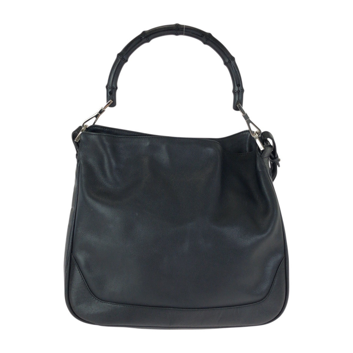 23679
GUCCI グッチ バンブー ブラック 黒 シルバー金具 レザー 001 4095 ハンドバッグ ショルダーバッグ 2WAY レディース ABP37