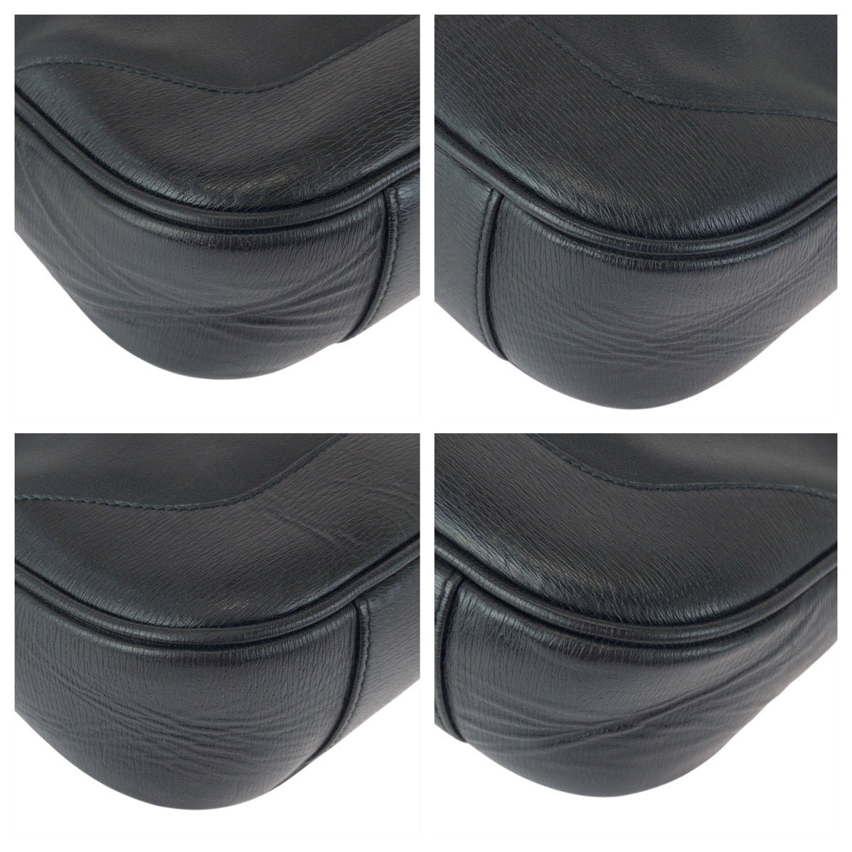 23679
GUCCI グッチ バンブー ブラック 黒 シルバー金具 レザー 001 4095 ハンドバッグ ショルダーバッグ 2WAY レディース ABP37