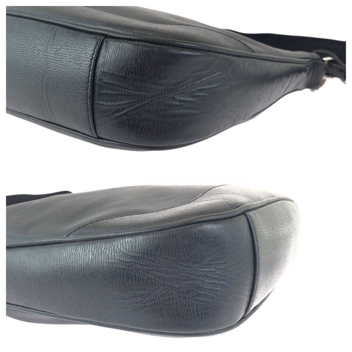 23679
GUCCI グッチ バンブー ブラック 黒 シルバー金具 レザー 001 4095 ハンドバッグ ショルダーバッグ 2WAY レディース ABP37