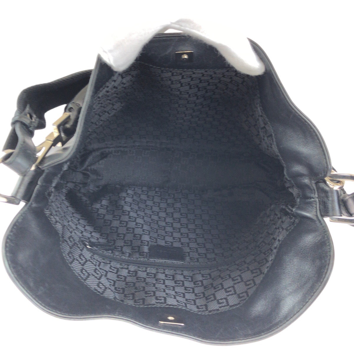 23679
GUCCI グッチ バンブー ブラック 黒 シルバー金具 レザー 001 4095 ハンドバッグ ショルダーバッグ 2WAY レディース ABP37