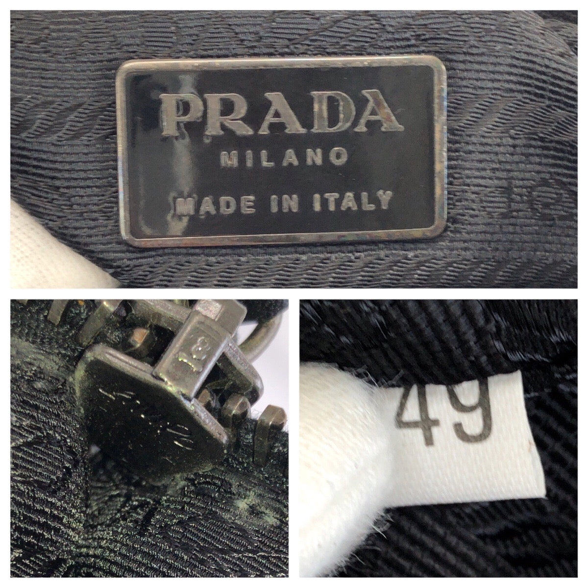 23681
PRADA プラダ ブラック 黒 ガンメタ金具 レザー ビジネスバッグ ブリーフケース メンズ ABP49