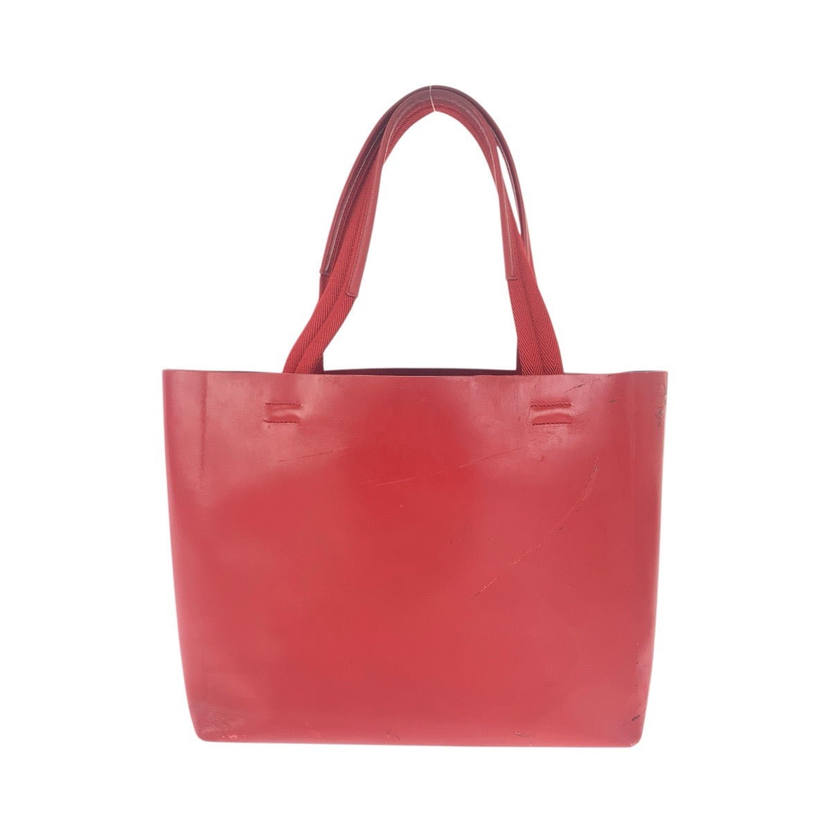 23683
PRADA プラダ パンチング レッド レザー / スウェード トートバッグ ショルダーバッグ レディース AB28