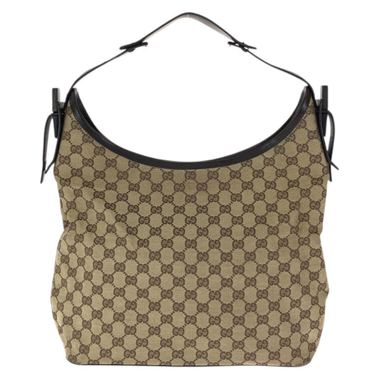 23684
GUCCI グッチ ベージュ ダークブラウン GGキャンバス / レザー 106242 ショルダーバッグ ハンドバッグ レディース ABP37