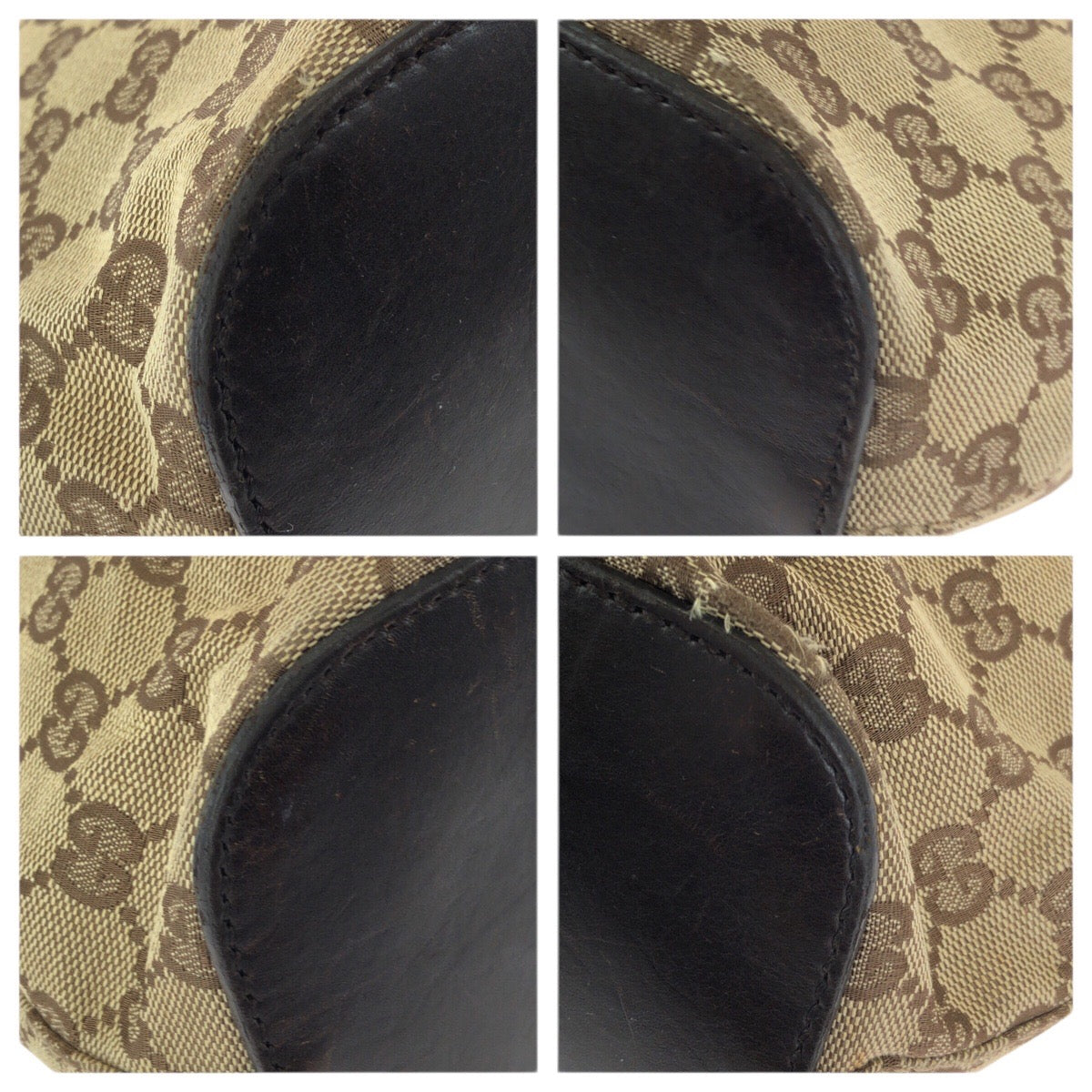 23684
GUCCI グッチ ベージュ ダークブラウン GGキャンバス / レザー 106242 ショルダーバッグ ハンドバッグ レディース ABP37