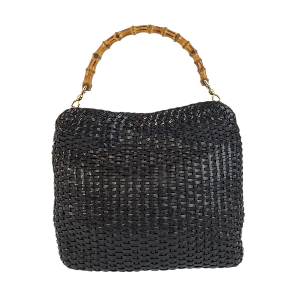23685
GUCCI グッチ バンブー ブラック 黒 ゴールド金具 レザー 001 0166 1638 ハンドバッグ ショルダーバッグ 2way レディース ABP56