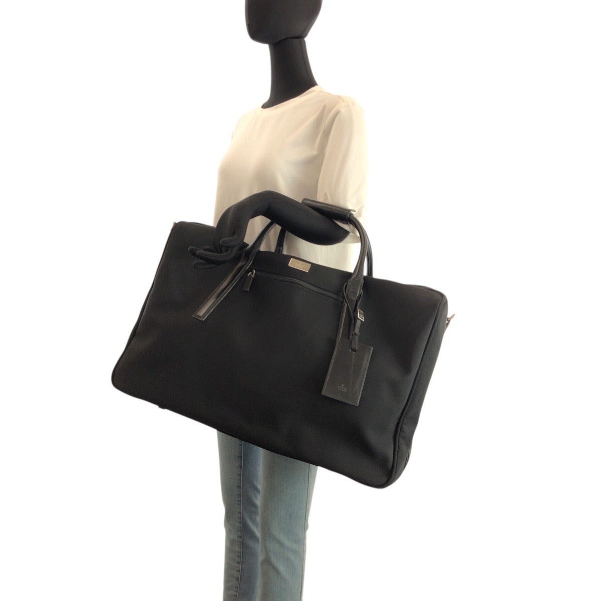 23686
GUCCI グッチ ブラック 黒 シルバー金具 キャンバス / レザー 012 0398 12 ボストンバッグ 男女兼用 ショルダーバッグ 2WAY メンズ A56