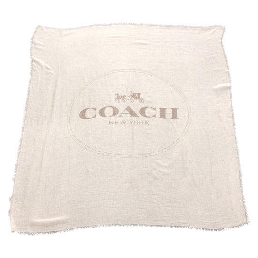 23700
COACH コーチ オフホワイト ベージュ レーヨン / カシミヤ ストール スカーフ ブランケット レディース ABP3