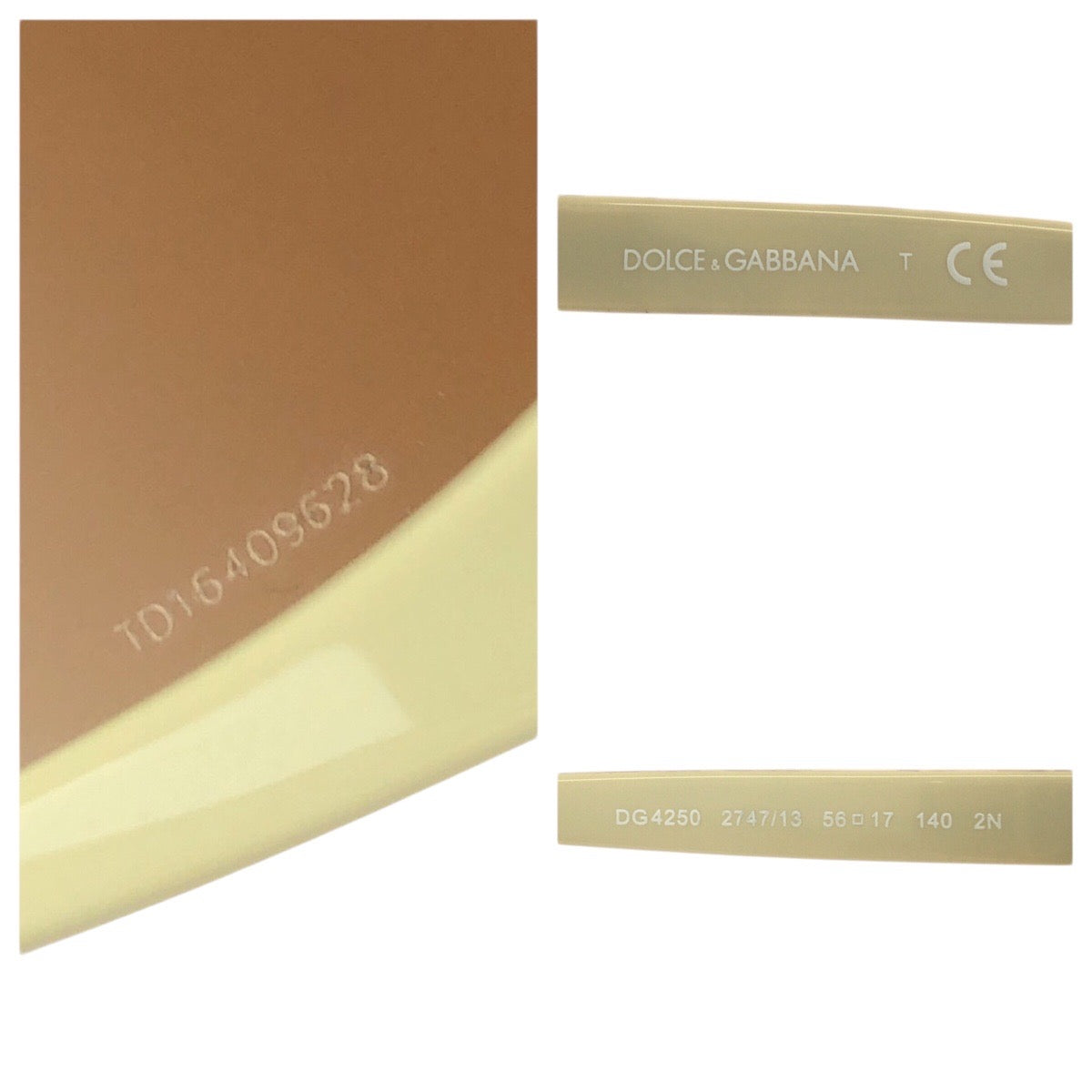 23691
DOLCE&GABBANA ドルチェアンドガッバーナ ベージュ ゴールド金具 プラスチック DG4250 2747/13 56□17 140 2N サングラス メガネ 男女兼用 フォックス レディース A15
