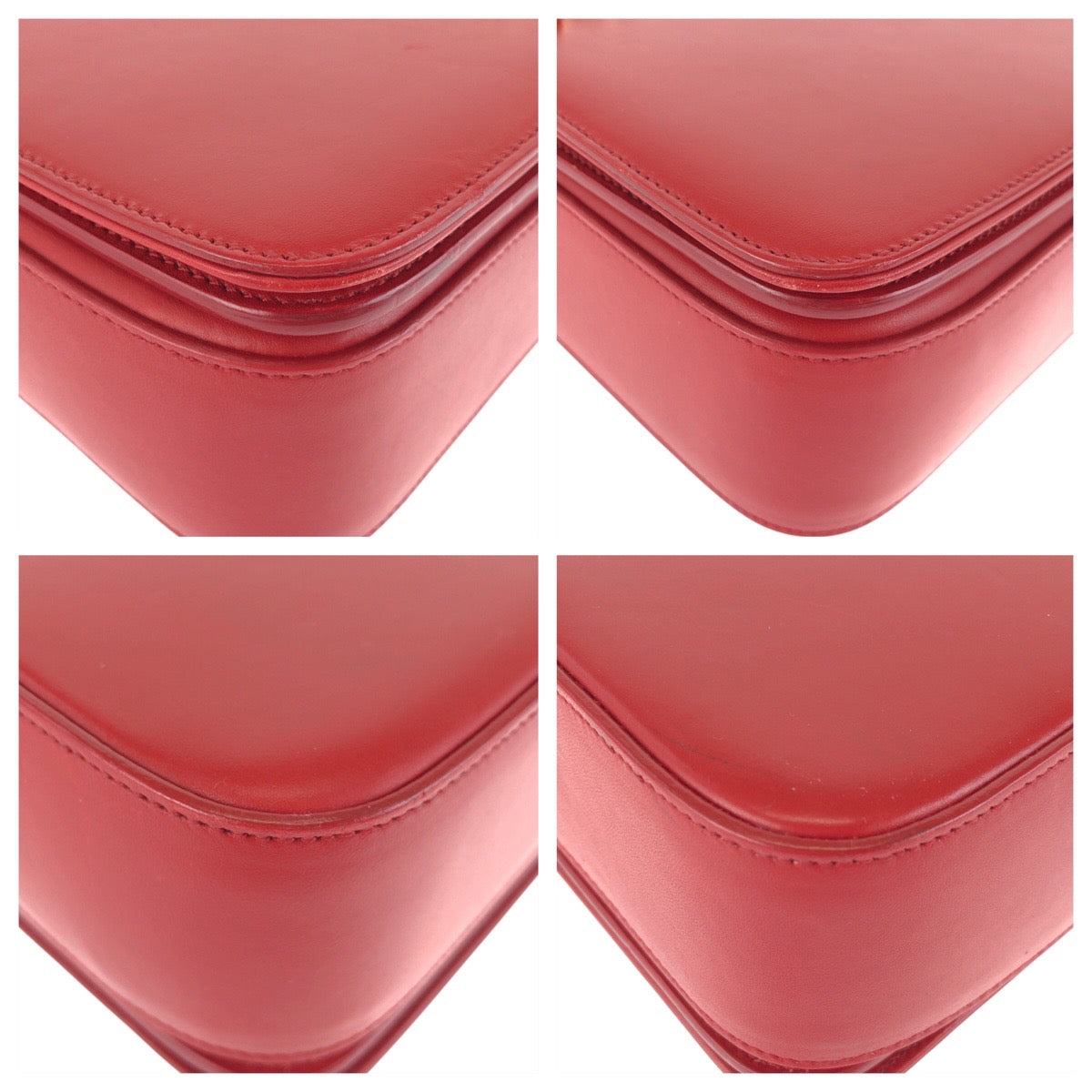 23702
SAINT LAURENT YSL Université Red Gold Hardware Leather GN2357 403 0914 Shoulder Bag Pochette Women's ABP94