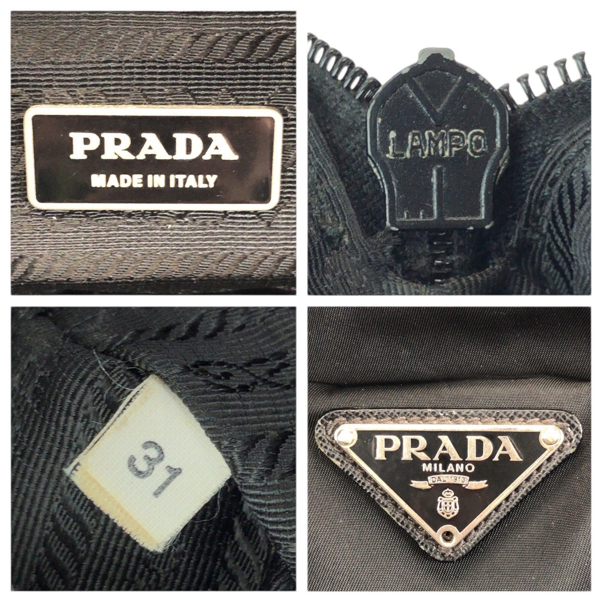 23703
PRADA プラダ テスート サフィアーノ 三角ロゴプレート ブラック 黒 シルバー金具 ナイロン / レザー ビジネスバッグ トートバッグ メンズ AB35