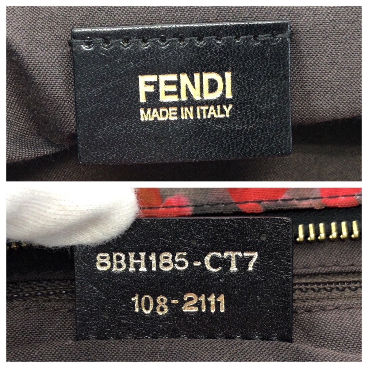 23707
FENDI フェンディ ズッキーノ フローラル ブラック ピンク オレンジ ナイロン / レザー 8BH185 トートバッグ ショルダーバッグ レディース ABP63