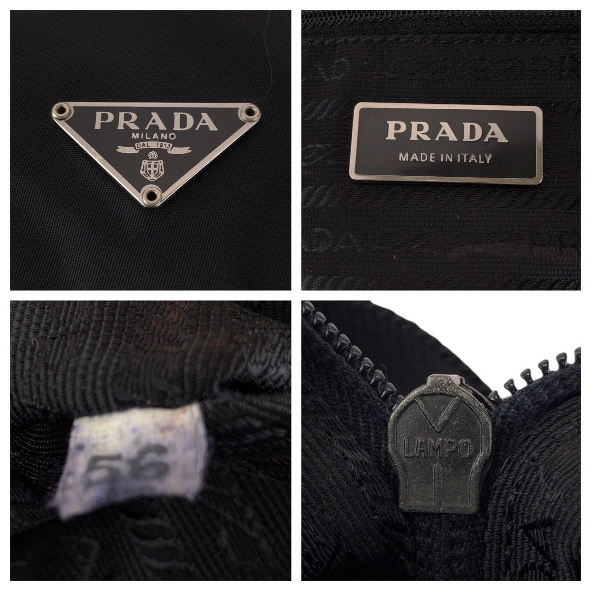 23709
PRADA プラダ テスート 三角ロゴプレート ブラック 黒 シルバー金具 ナイロン / レザー ショルダーバッグ メッセンジャーバッグ 男女兼用 レディース ABP52