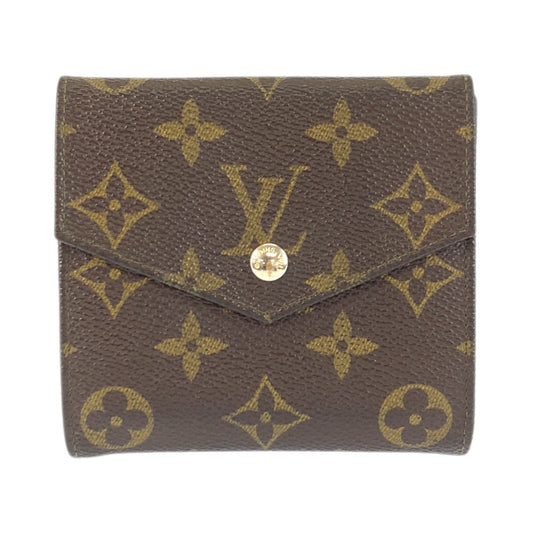 23711
LOUIS VUITTON ルイヴィトン モノグラム ポルトモネビエ カルトクレディ ブラウン ゴールド金具 PVC M61660 折り財布 コンパクトウォレット レディース AB14