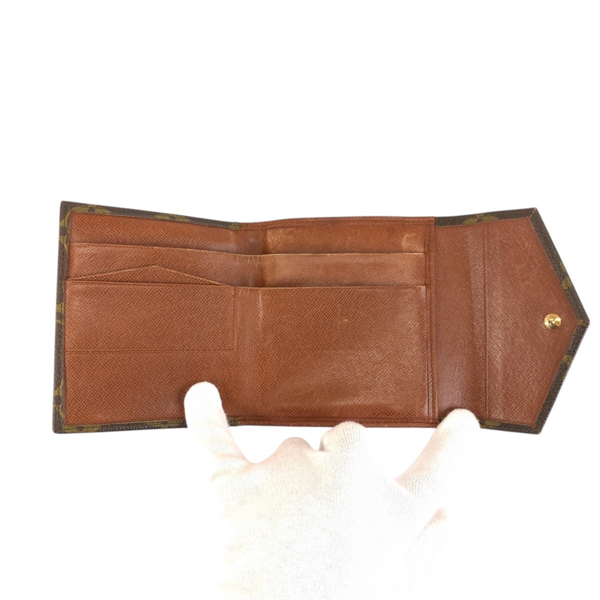 23711
LOUIS VUITTON ルイヴィトン モノグラム ポルトモネビエ カルトクレディ ブラウン ゴールド金具 PVC M61660 折り財布 コンパクトウォレット レディース AB14