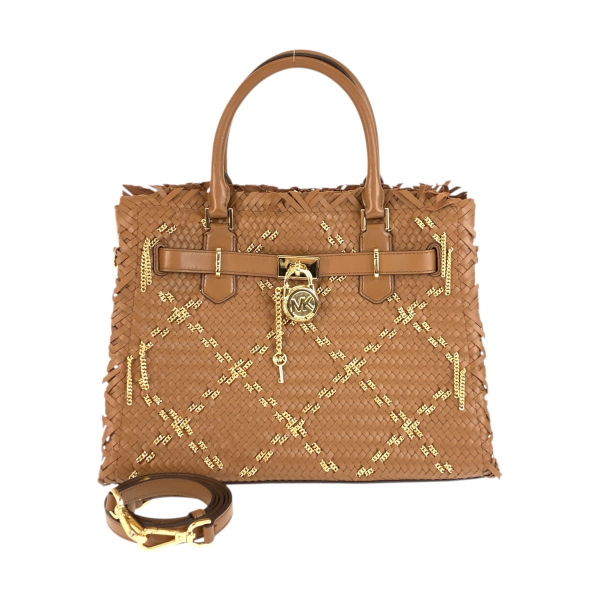23717
Michael Kors マイケルコース サッチェル ブラウン ゴールド金具 レザー NCG7P2F ハンドバッグ ショルダーバッグ 2WAY レディース SA16