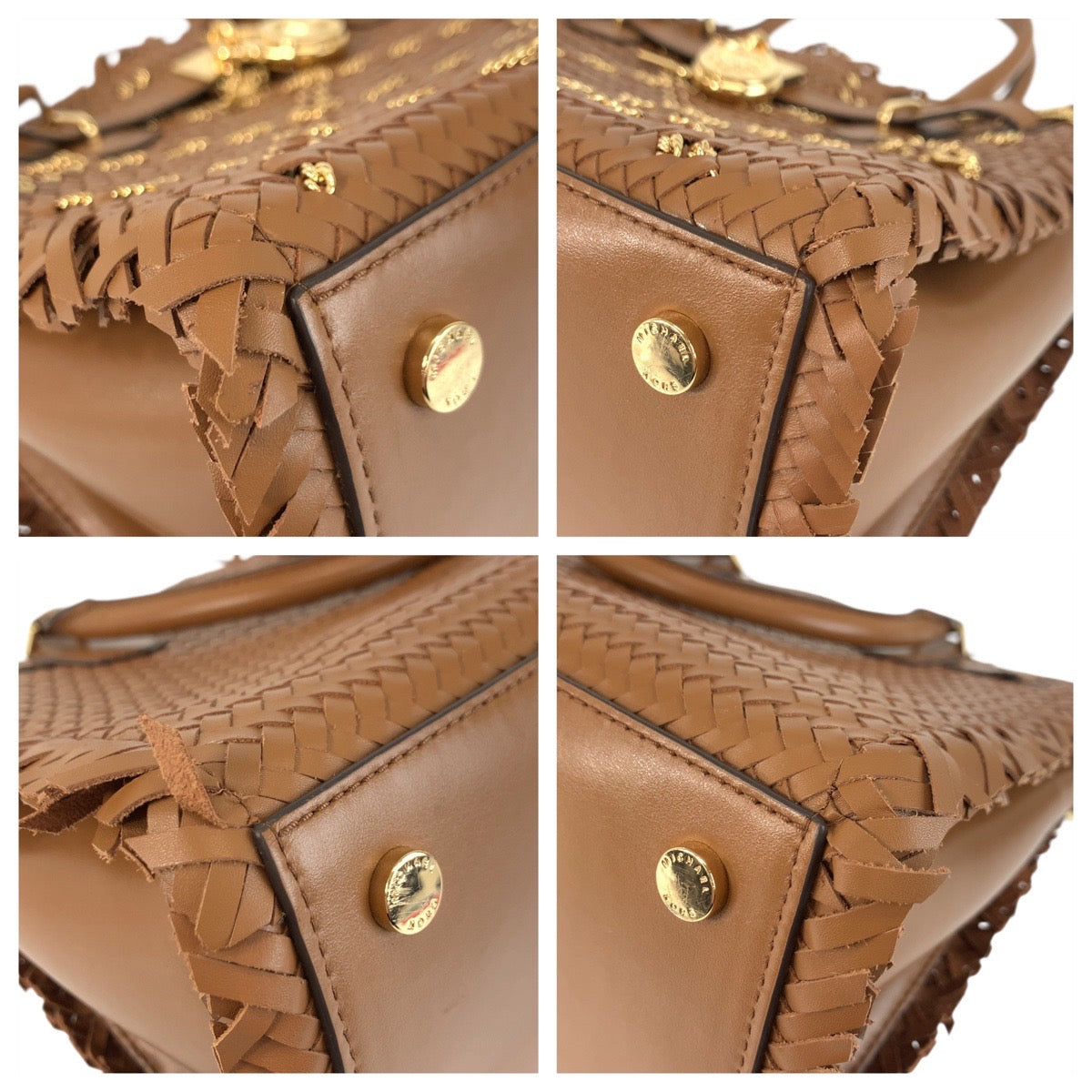 23717
Michael Kors マイケルコース サッチェル ブラウン ゴールド金具 レザー NCG7P2F ハンドバッグ ショルダーバッグ 2WAY レディース SA16