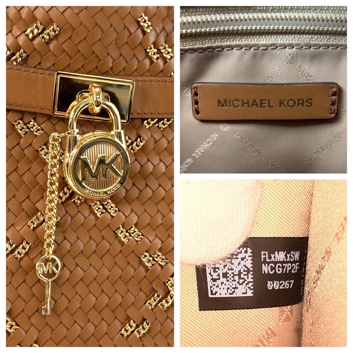 23717
Michael Kors マイケルコース サッチェル ブラウン ゴールド金具 レザー NCG7P2F ハンドバッグ ショルダーバッグ 2WAY レディース SA16