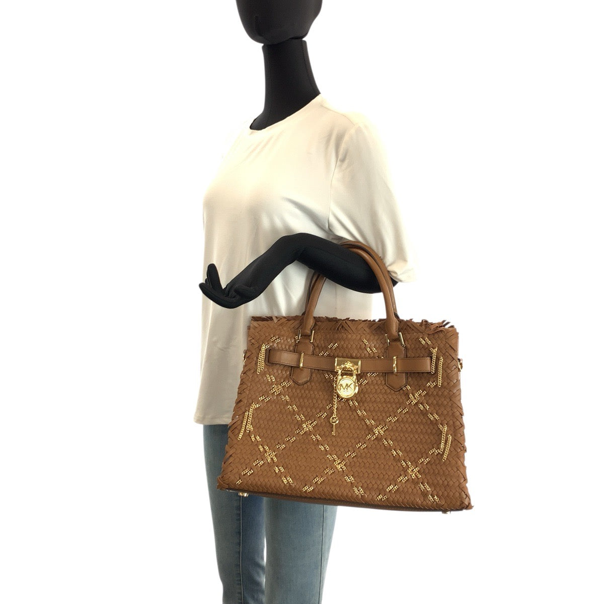 23717
Michael Kors マイケルコース サッチェル ブラウン ゴールド金具 レザー NCG7P2F ハンドバッグ ショルダーバッグ 2WAY レディース SA16